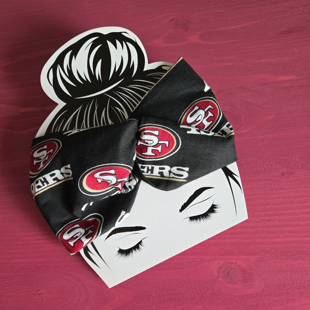 49ers Top Knot Headband